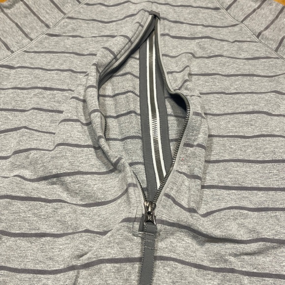 Lululemon Gray Stripe Rollin With My Omies Hoodie Sweatshirt Size XL - Picture 15 of 15